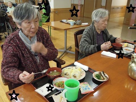 2014節分KさんとUさんお食事中