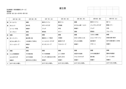 2015年4月5日から2015年4月11日まで