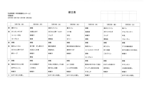 2015年5月17日から5月23日まで