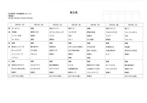 2015年5月10日から5月16日まで