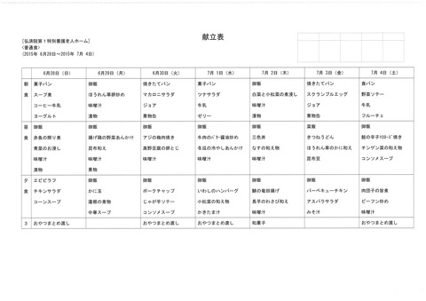 2015年6月28日から7月4日まで