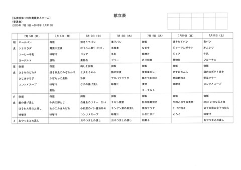 2015年7月5日から7月11日まで