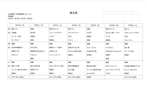 2015年7月19日から7月25日まで