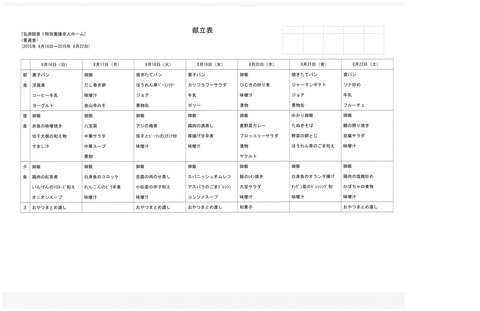 2015年8月16日から8月22日まで