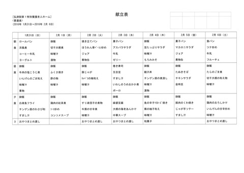 2016年1月31日から2016年2月6日まで