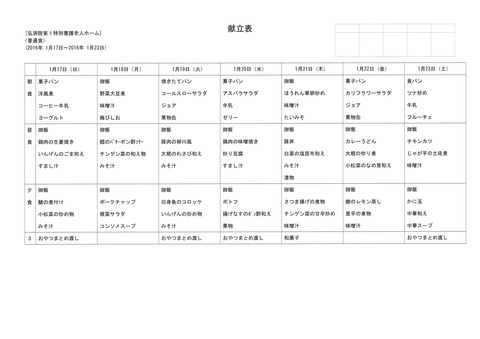 2016年1月17日から2016年1月23日まで