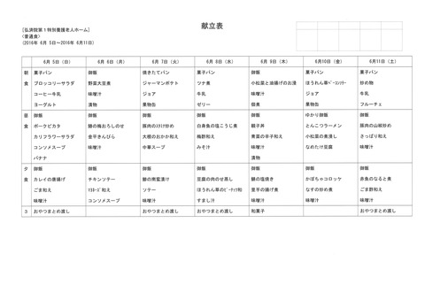 2016年6月5日から2016年6月11日まで