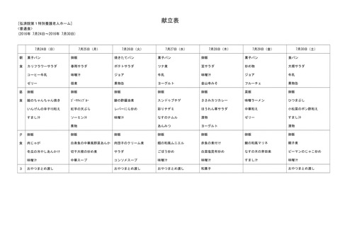 2016年7月24日から2016年7月30日まで