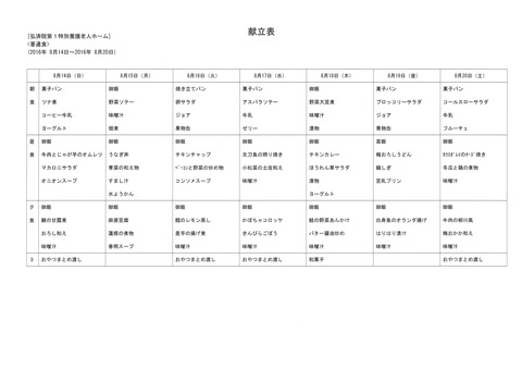 2016年8月14日から2016年8月20日まで