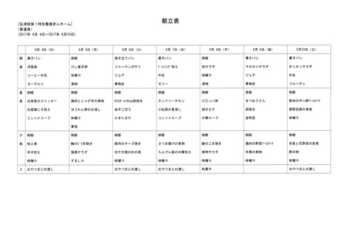 2017年6月4日から2017年6月10日まで