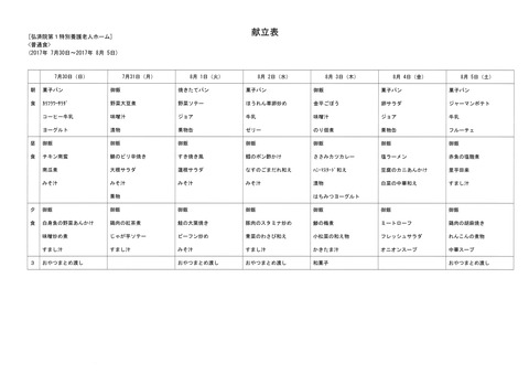 2017年7月30日から2017年8月5日まで