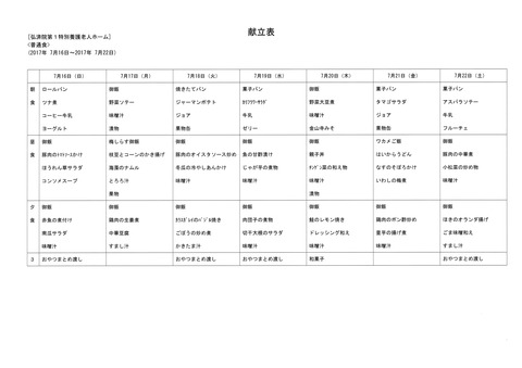 2017年7月16日から2017年7月22日まで