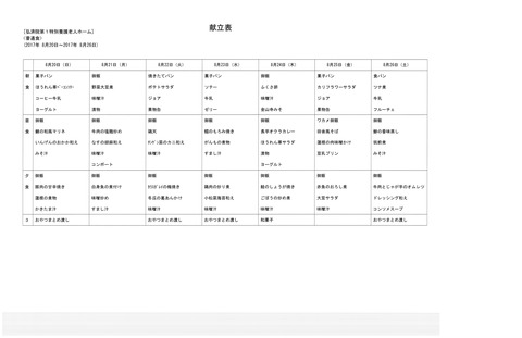 2017年8月20日から2017年8月26日まで