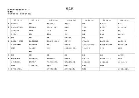 2017年10月1日から10月7日まで