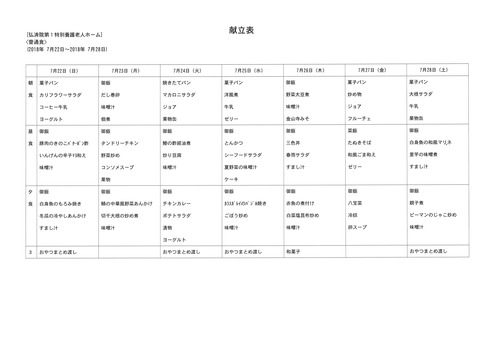 2018年7月22日から2018年7月28日まで