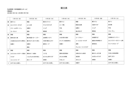 2018年11月11日から2018年11月17日まで