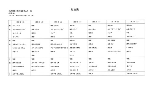 2019年2月24日から2019年3月2日まで