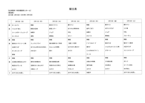 2019年2月10日から2019年2月16日まで