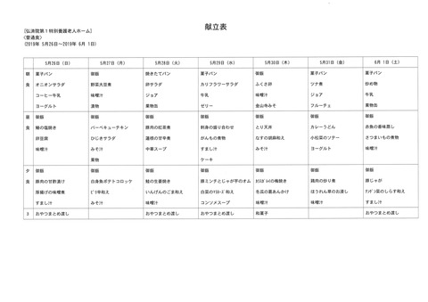 2019年5月26日から2019年6月1日まで