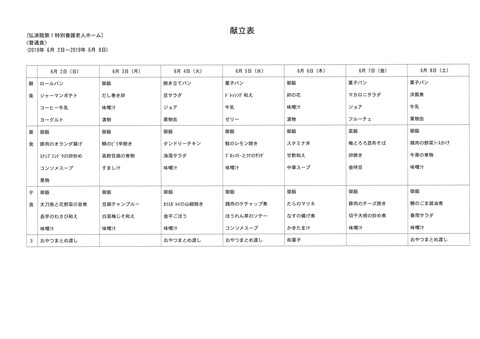 2019年6月2日から2019年6月8日まで