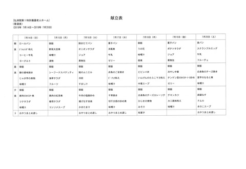 2019年7月14日から2019年7月20日まで