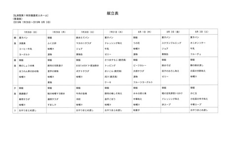 2019年7月28日から2019年8月3日まで