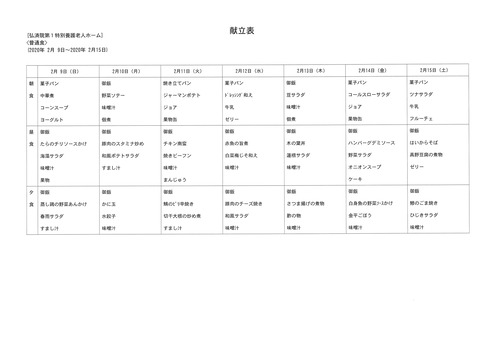 2020年2月9日から2020年2月15日まで