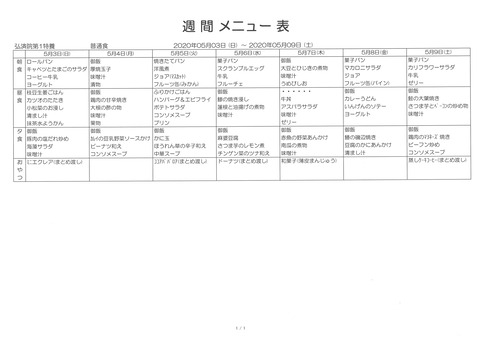 2020年5月3日から2020年5月9日まで