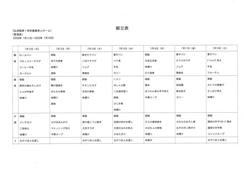 2020年7月12日から2020年7月18日まで