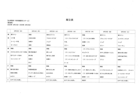 2020年8月23日から2020年8月29日まで