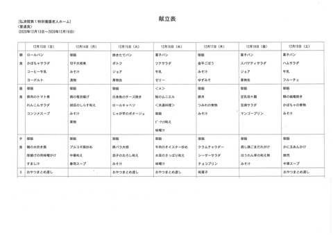 2020年12月13日から2020年12月19日まで