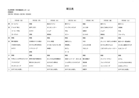 2021年1月24日から2021年1月30日まで