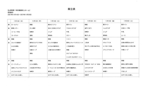 2021年11月14日から2021年11月20日まで