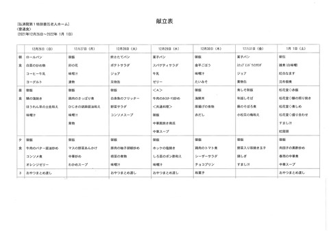 2021年12月26日から2022年1月1日まで